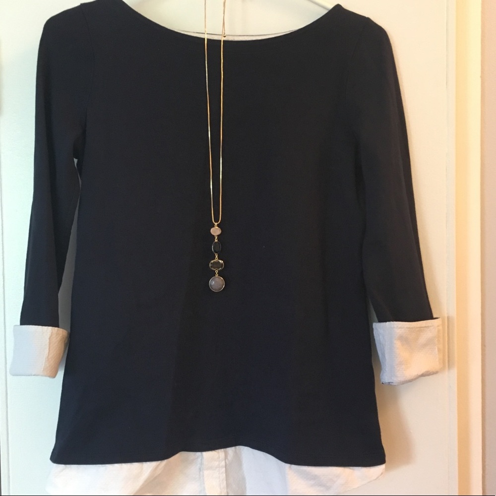 Loft Blue 3/4 Sleev Top 🏷FINAL SALE! 🎈🛍